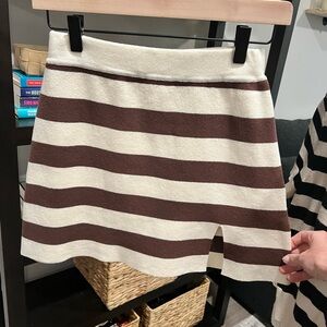 Striped Brown and Cream Skirt